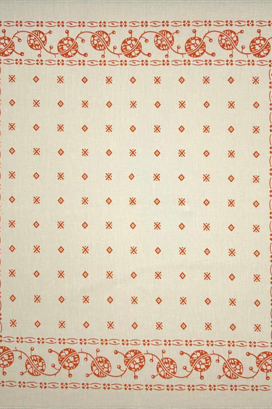Cotton Vintage Printed Square Scarf Riding Pocket