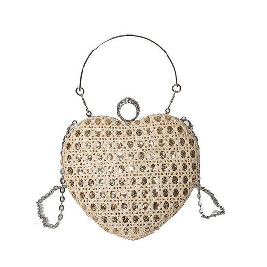 Women's Chain Bag High-grade Messenger Bag Heart Shape - DanaFashionstore