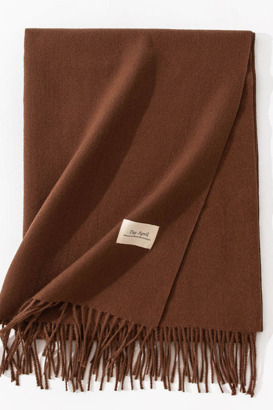 Pure Color Artificial Cashmere Scarf Women's Winter High-grade Shawl