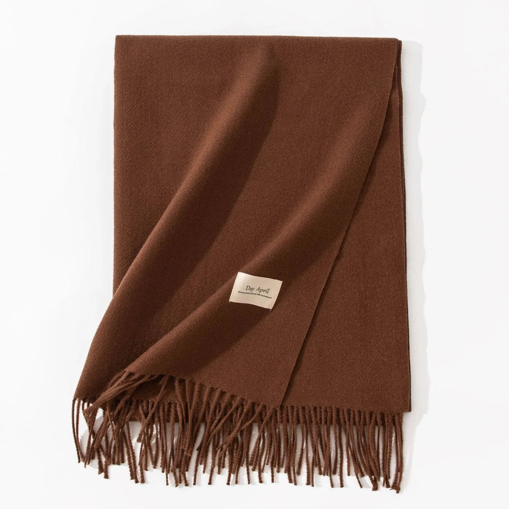 Pure Color Artificial Cashmere Scarf Women's Winter High-grade Shawl - DanaFashionstore