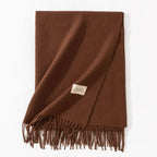 Pure Color Artificial Cashmere Scarf Women's Winter High-grade Shawl - DanaFashionstore