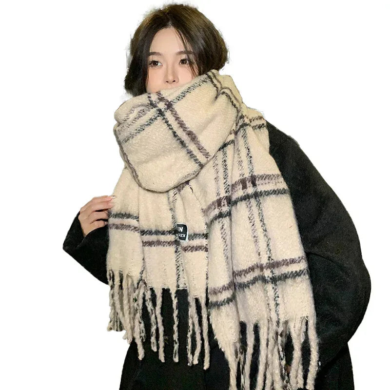 Fashion Scarf Casual Plaid Printed Warm Neck Protection Scarf - DanaFashionstore