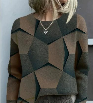 3D Digital Print Flannel Christmas Women's Round Neck Sweatshirt Autumn Winter - DanaFashionstore