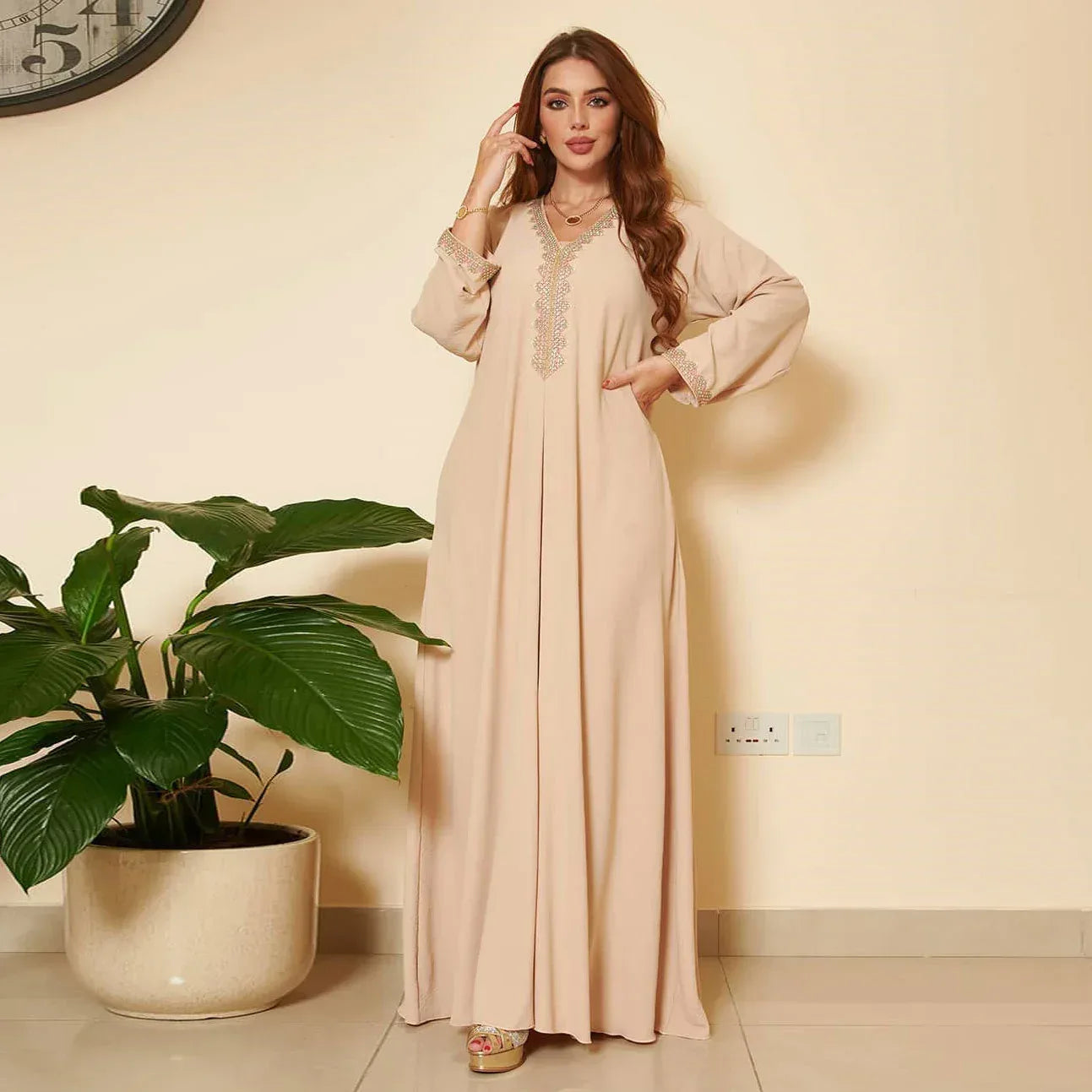Middle East Muslim Women's Swing Dress - Elegant Modest Fashion - DanaFashionstore