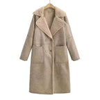 Winter Jacket With Belt Fashion Double Breasted Lapel Windbreaker Women's Long Trench Coat Mid-length Overcoat Clothing - DanaFashionstore