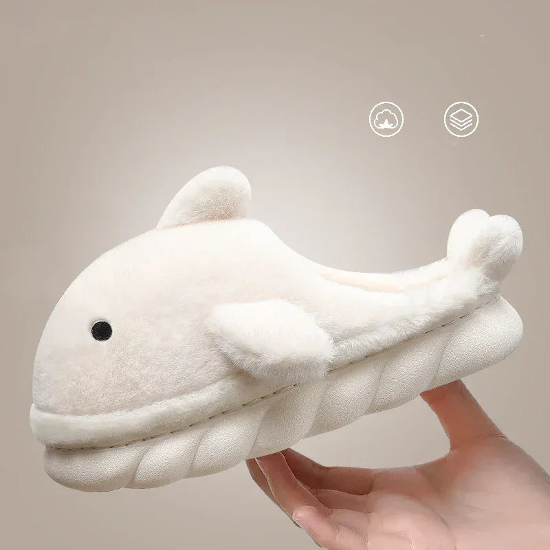 Shark Slippers Soft Sole Furry Shoes Home Bedroom Slippers Women - DanaFashionstore