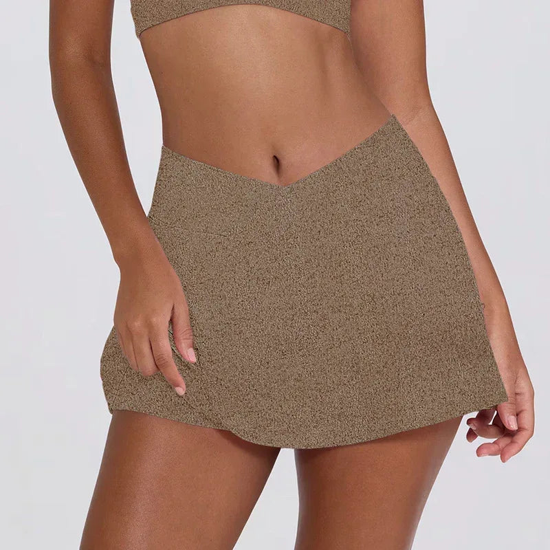 Shockproof High Elastic Brushed Fitness Tennis Skirt - DanaFashionstore
