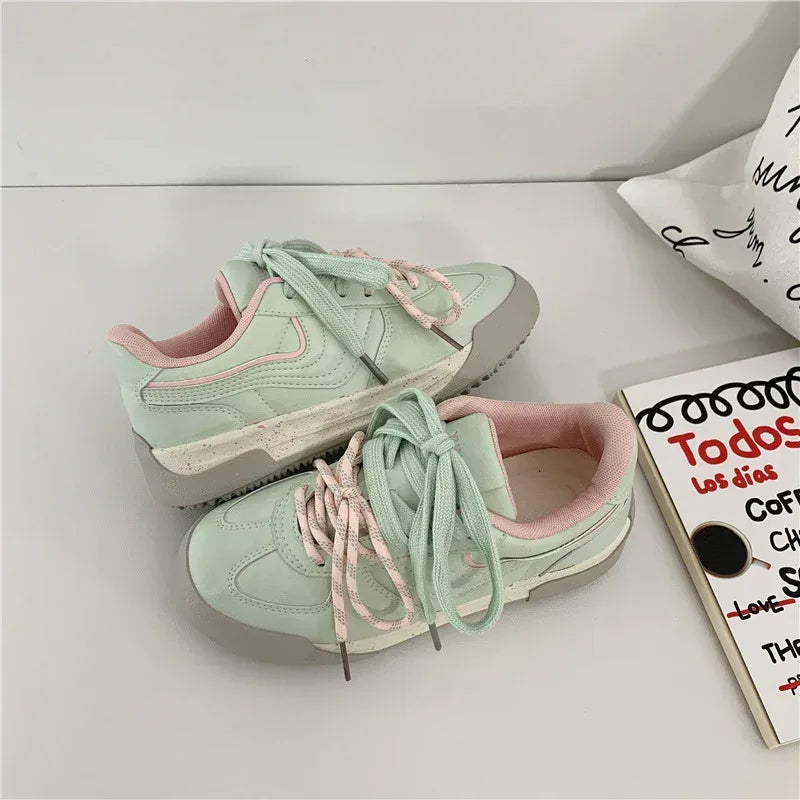 Sports And Leisure Korean Style Versatile Platform Student Sneakers - DanaFashionstore