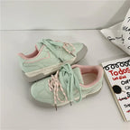 Sports And Leisure Korean Style Versatile Platform Student Sneakers - DanaFashionstore