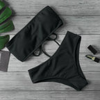 Ladies Bikini One Piece Solid Color - DanaFashionstore