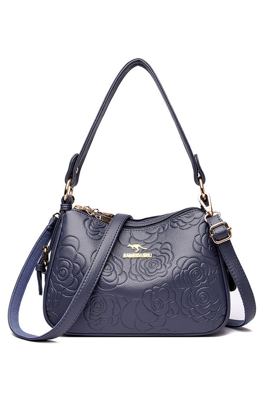Soft Leather Textured Ethnic Style Simple Versatile Large Capacity Shoulder Messenger Bag - Dana Fashion