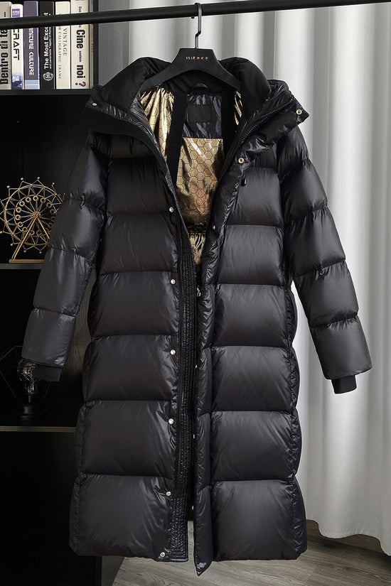 White Duck Down Mid-length Down Jacket Women
