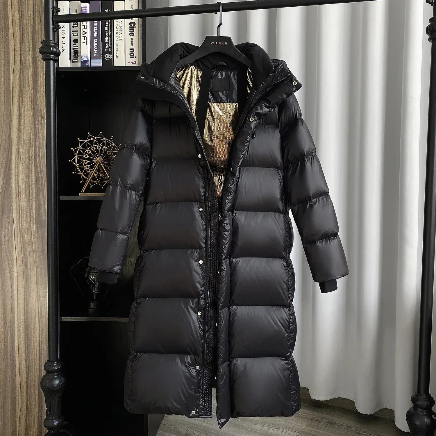 White Duck Down Mid-Length Jacket 2026 - Women's Winter Coat - DanaFashionstore