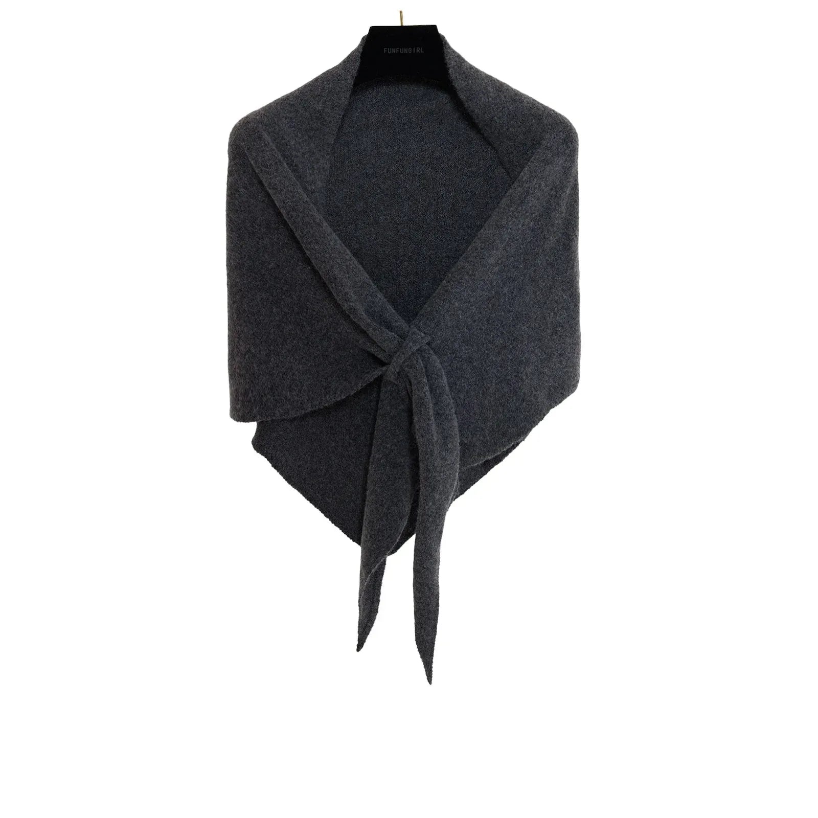 Winter Triangular Shawl INS Solid Color Soft Thickened Knitted Neck Wrap Korean Version Warm Shawl For Women - DanaFashionstore