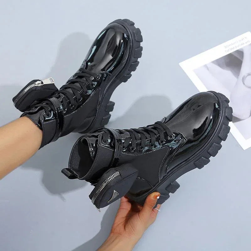 Fashion Pocket Mid-calf Platform Martin Boots - DanaFashionstore