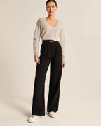 Pocket High Waist Wide-leg Casual Pants Women - DanaFashionstore