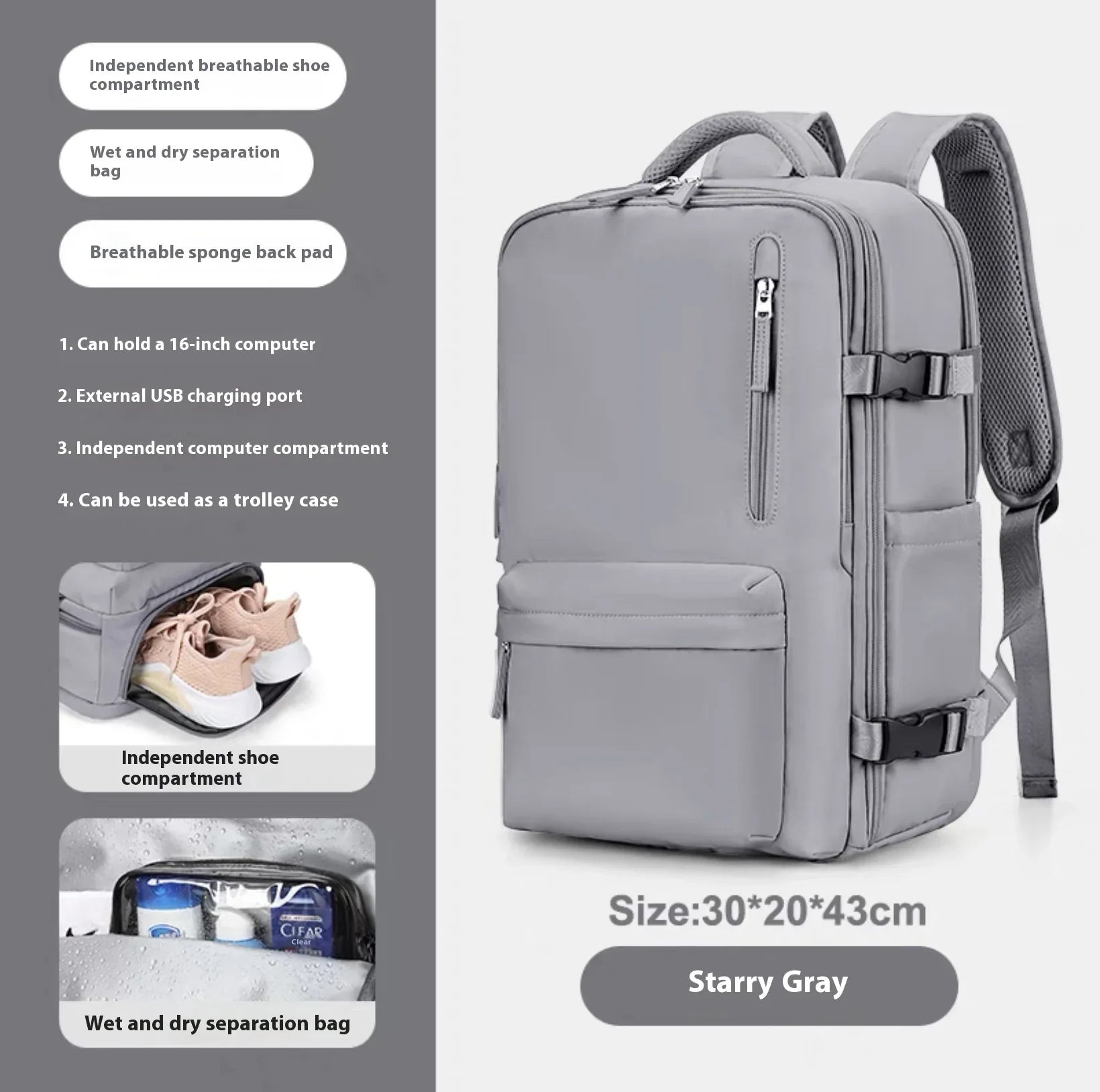 Fashion Large Capacity Travel Backpack Student School Bags - DanaFashionstore
