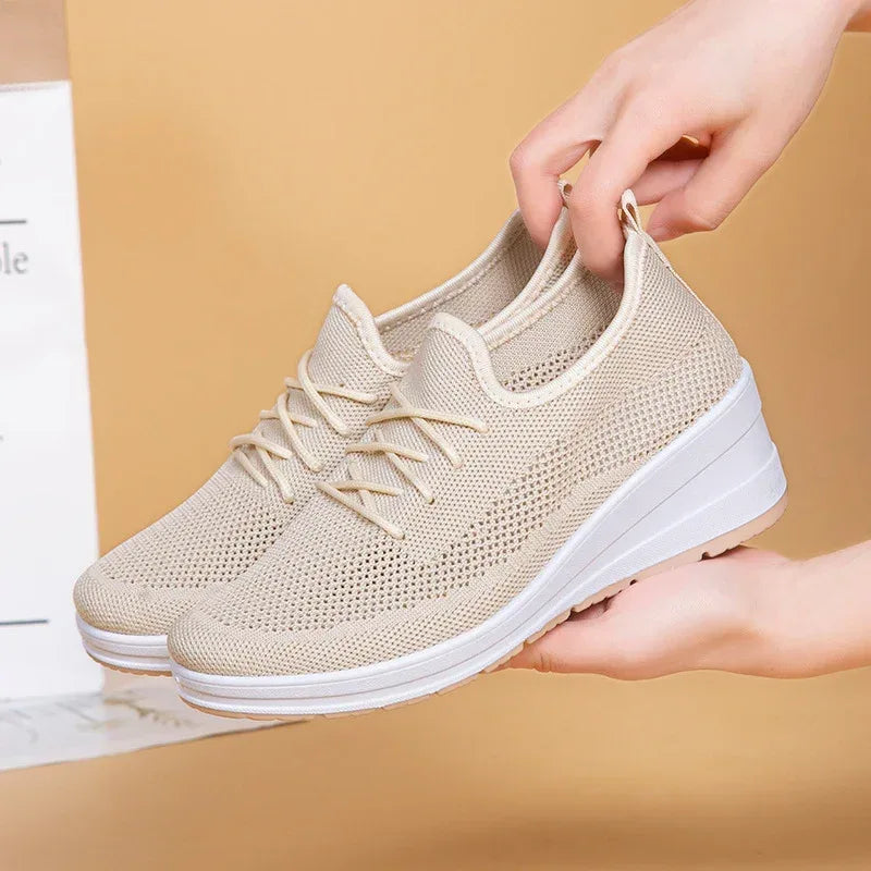 Women's Mesh Breathable Casual Platform Wedge Heels - DanaFashionstore