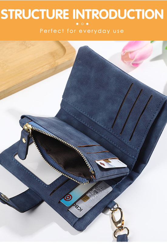 Short Korean Version PU Soft Leather Off Multi-slot Wallet And Coin Purse - Dana Fashion