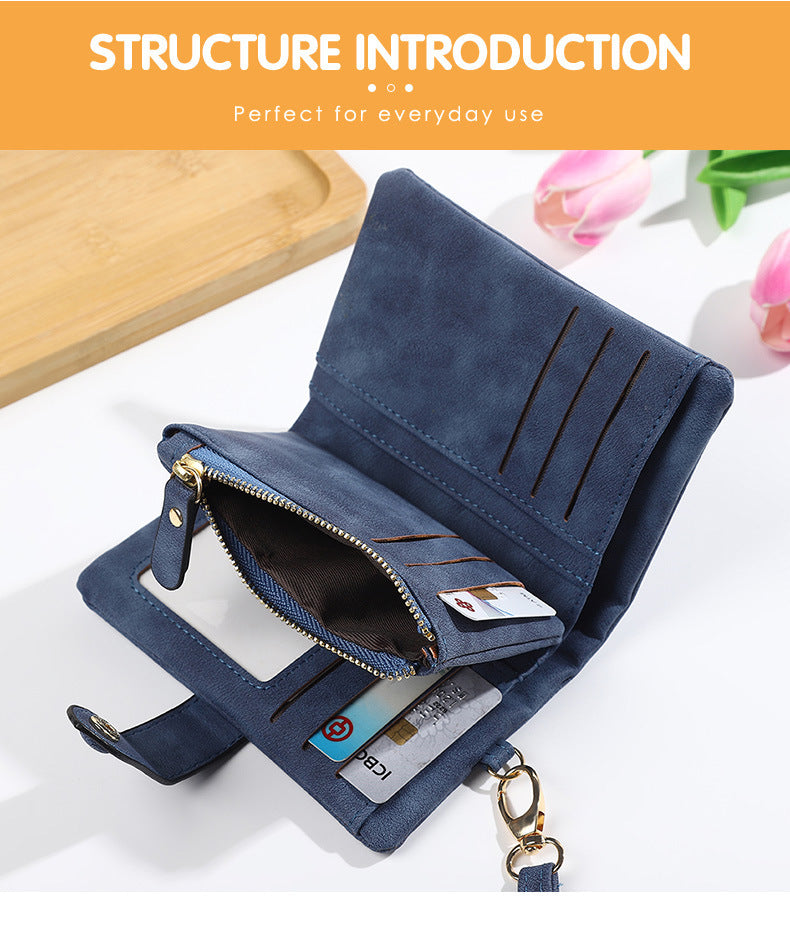 Short Korean Version PU Soft Leather Off Multi-slot Wallet And Coin Purse - Dana Fashion