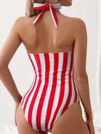 Women's One-piece Swimsuit Female Covering Belly Thin Solid Color Bikini - DanaFashionstore