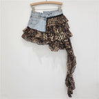 Short Stitching Fashionable All-match Irregular Cake Skirt