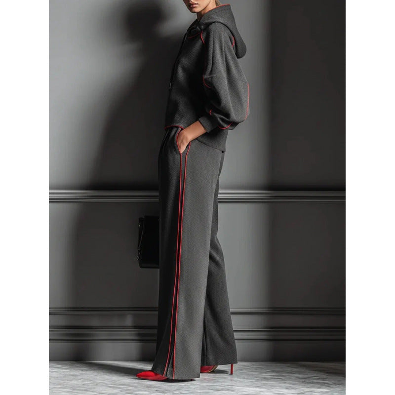Loose-fitting Casual Long-sleeve Hoodie With Matching Casual Pants