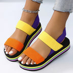 Women's Non-slip Wear-resistant Comfortable Soft Bottom Color Flat Sandals - DanaFashionstore