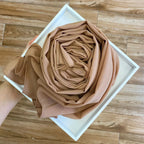 Women's Hijab Solid Pearl Chiffon Scarf - DanaFashionstore