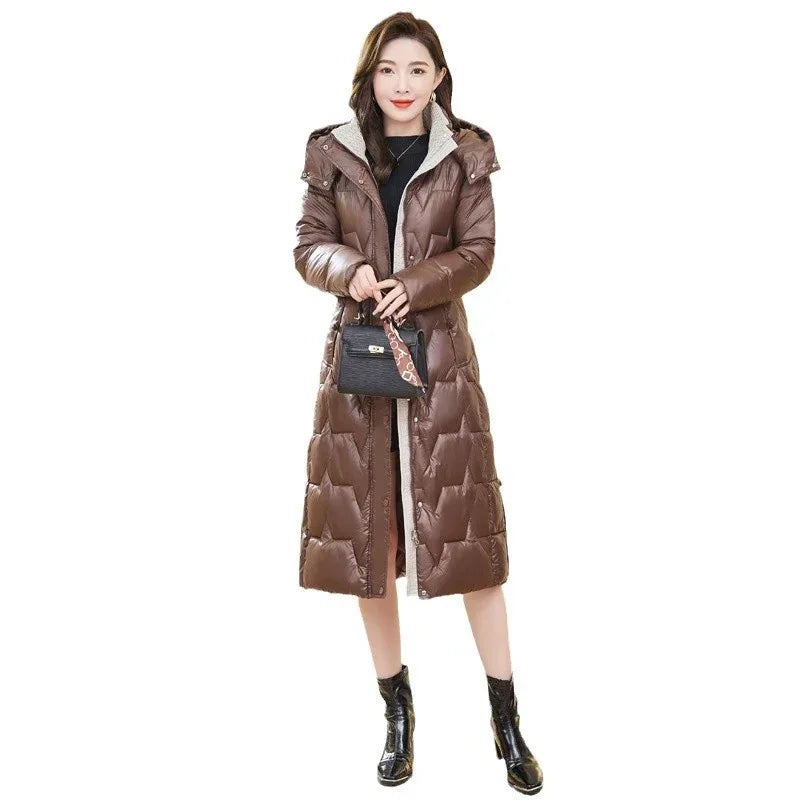 Down Cotton-Padded Coat 2025 - Long Below Knee Winter Jacket - DanaFashionstore