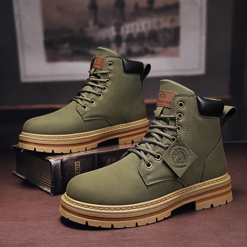 Women's Boots Plus Size Vintage Leather Worker Boot - DanaFashionstore