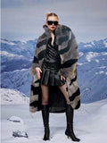 Faux Fur Coat With Tiger Pattern Fur And Long Artificial Hair