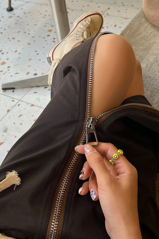 Women's Zip Skirt Slimming Mid-length Straight Skirt