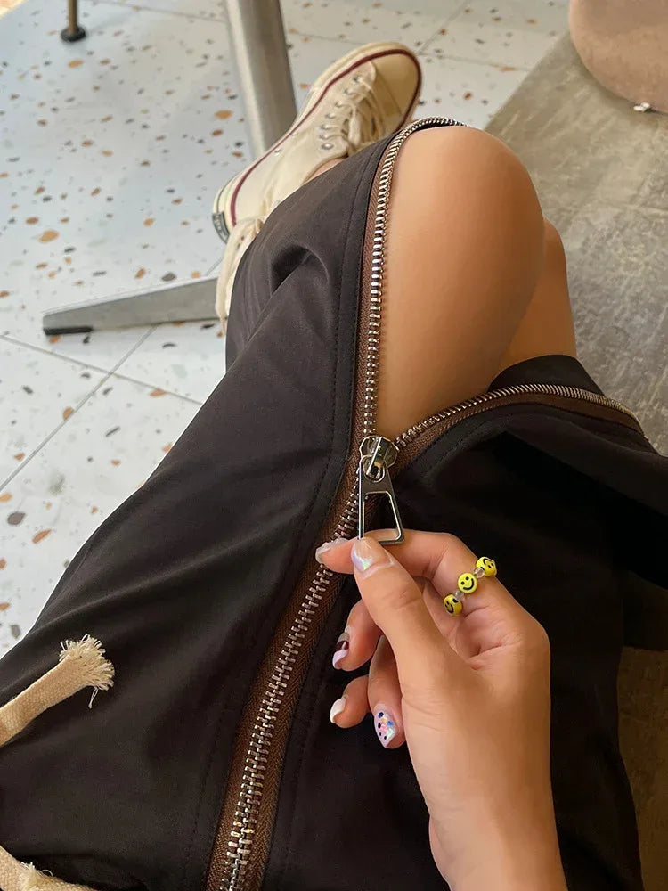 Women's Zip Skirt Slimming Mid-length Straight Skirt - DanaFashionstore