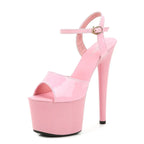 Summer New Patent Leather Fish Toe Shoes For Women High Heels Fine Sexy - DanaFashionstore