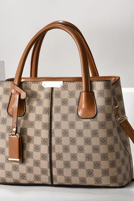 New Printed Tote Portable Shoulder Crossbody Women's Bag Middle-aged Lady Mother High Sense