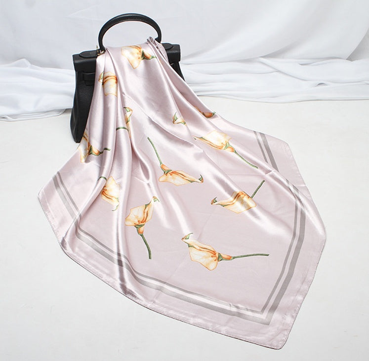 Digital Printed Square Silk Scarf