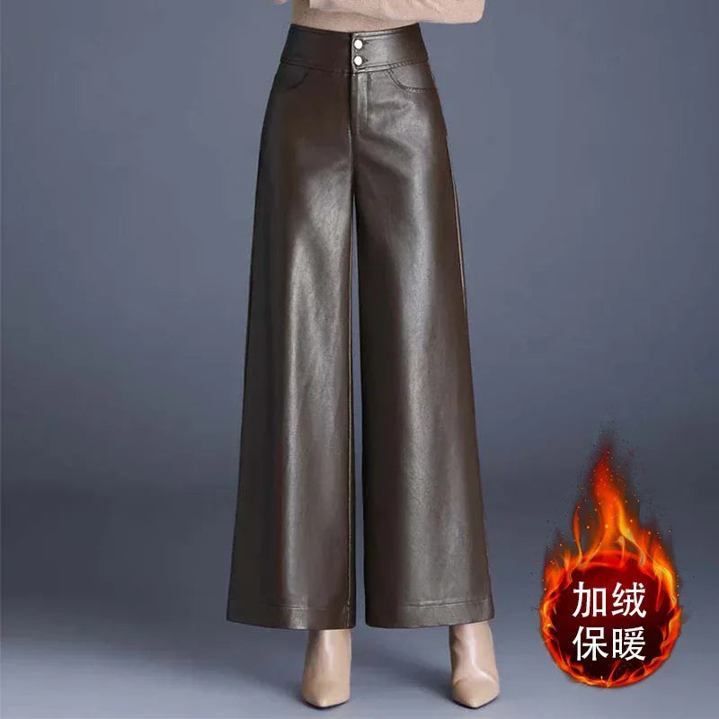 High Waist Thickened Loose Big Leg Straight All-matching Wide Leg Pants For Women - DanaFashionstore