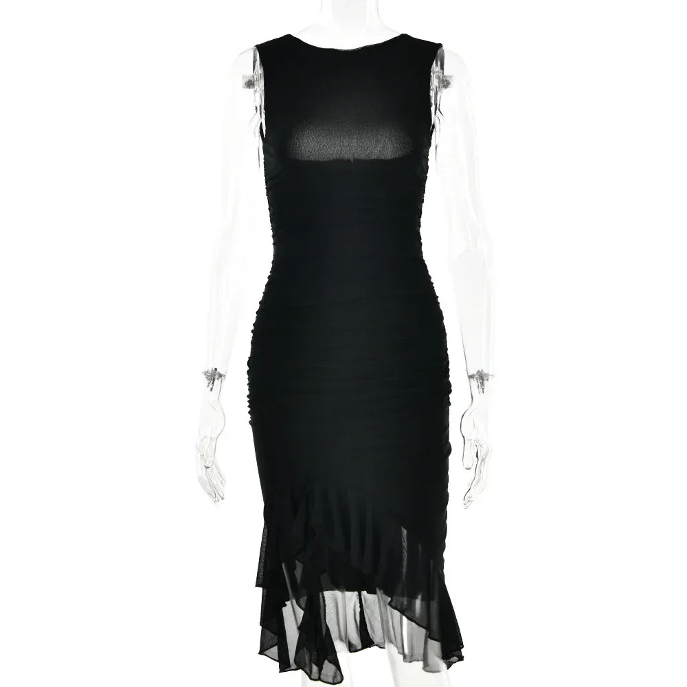 Summer Slim Skinny Sleeveless Dress For Women Fashion Party Club Dresses - DanaFashionstore