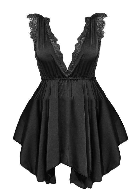 Large Size Home Pajamas Simulation Silk Suspender Nightgown - Dana Fashion
