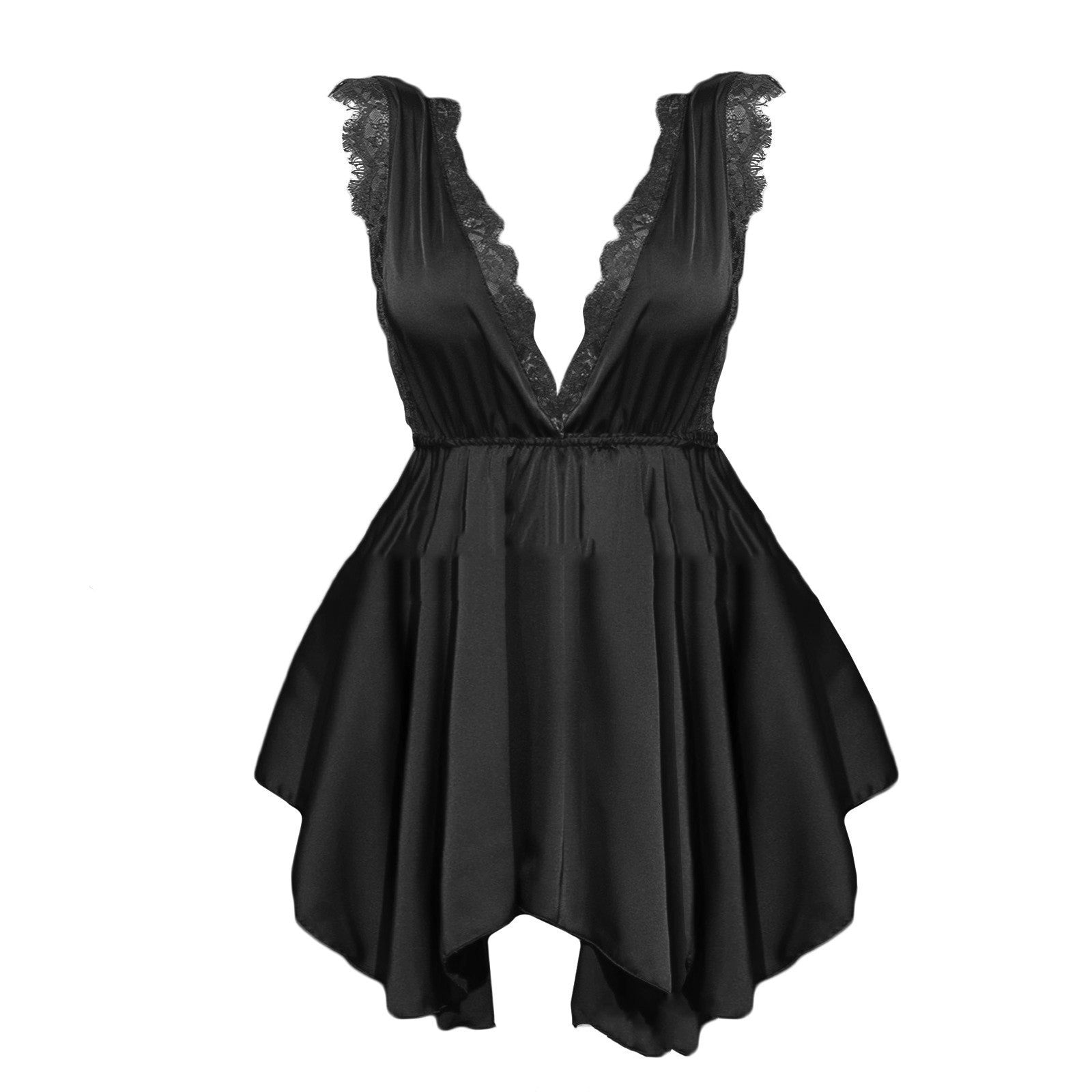 Large Size Home Pajamas Simulation Silk Suspender Nightgown - Dana Fashion