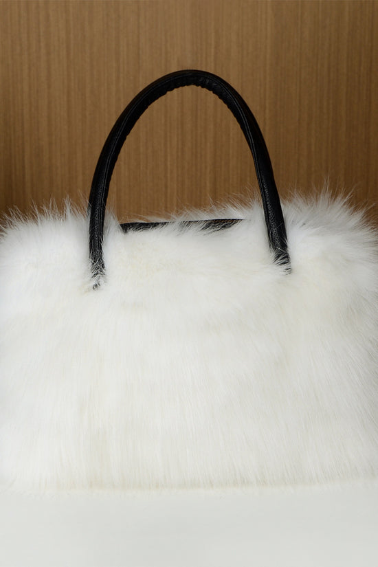 High-end Hand-carrying Square Plush Bag Fur Raccoon Fur Handbag Large Capacity - Dana Fashion