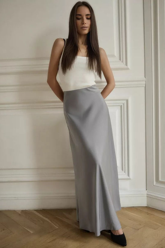 Fishtail Skirt Satin Satin Long