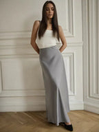 Fishtail Skirt Satin Satin Long - DanaFashionstore