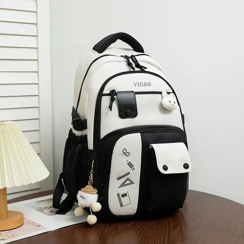 Large Capacity Fashion Color Contrast Stitching Korean Style Western Style Casual Bag - DanaFashionstore