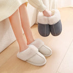 Winter Warm Plush Home Slippers Indoor Fur Slippers Women Soft Lined Cotton Shoes Comfy Non-Slip Bedroom Fuzzy House Shoes Women Couple - DanaFashionstore