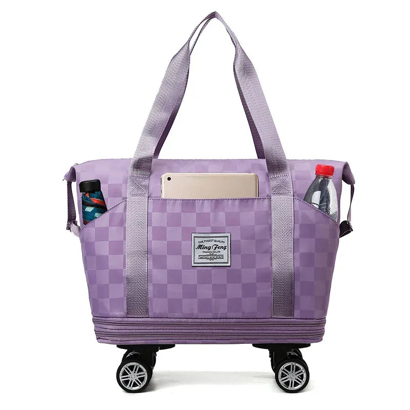 Large Capacity Travel Bags Dry Wet Separation Expansion Double Layer Luggage Totes Women - DanaFashionstore