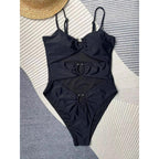 Women's Pure Color Bikini One-piece Swimsuit - DanaFashionstore