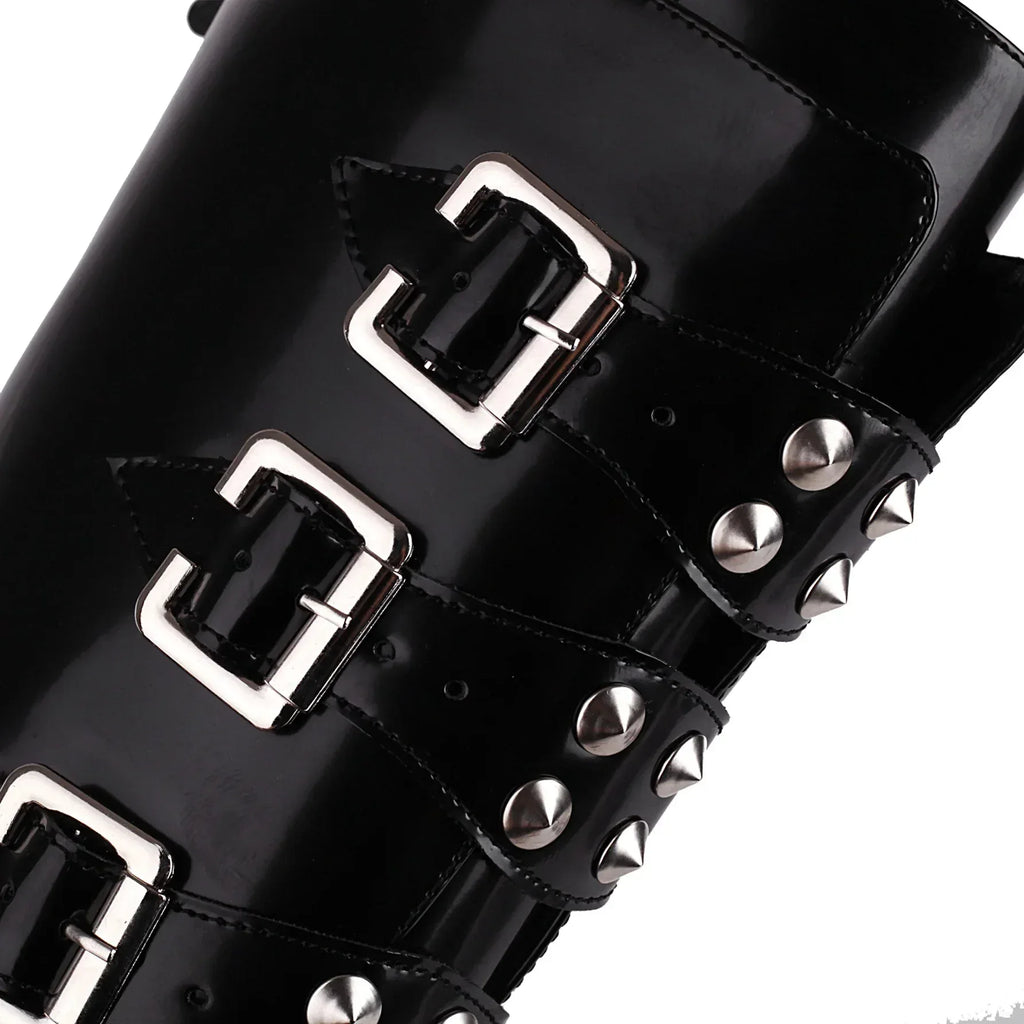 Autumn And Winter Thick Bottom High-heeled Belt Buckle - DanaFashionstore