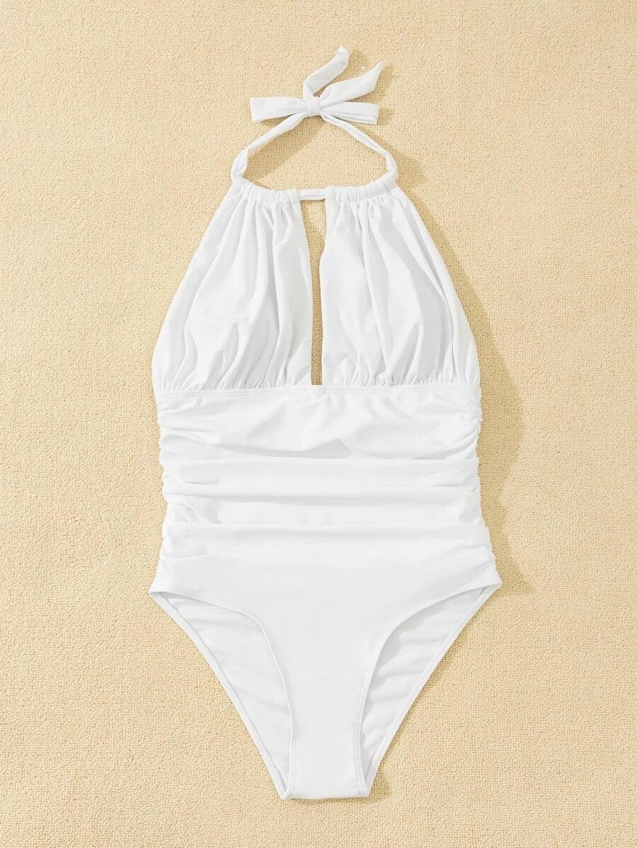 Fashion Solid Color One-piece Swimsuit For Women - DanaFashionstore